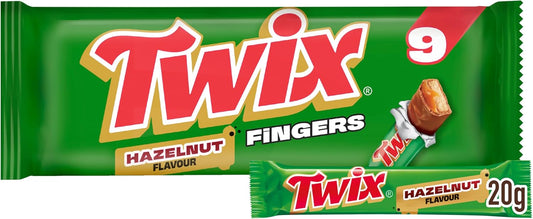 Twix Hazelnut Multipack Chocolate Bars 9 x 20g