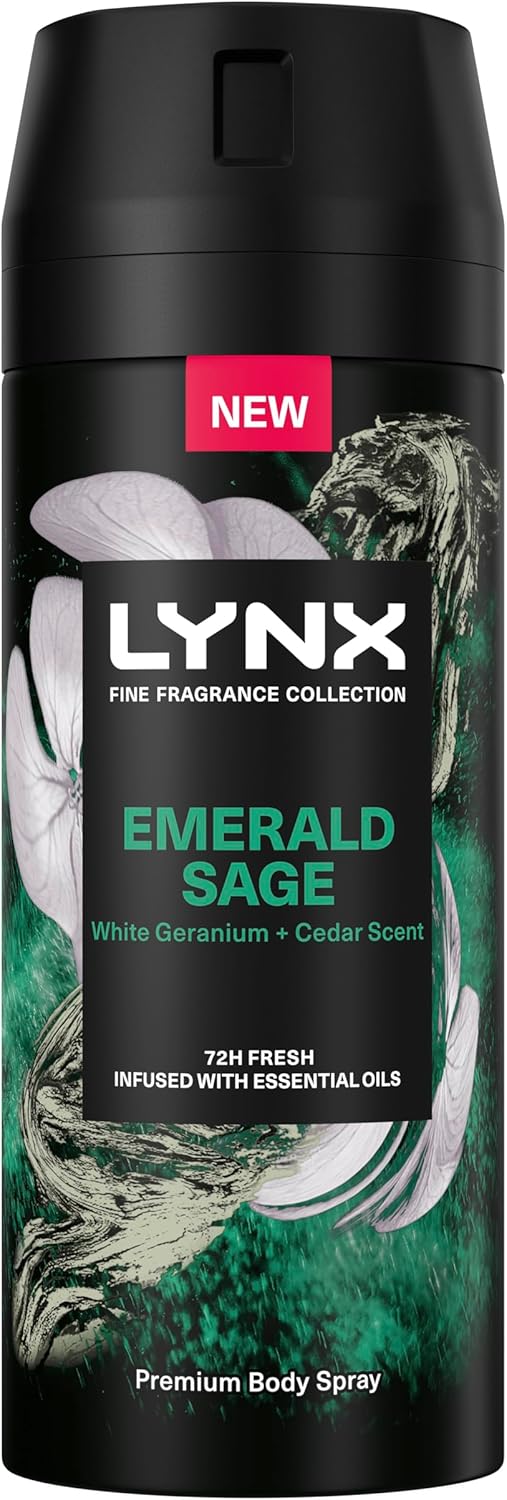 Lynx Fine Fragrance Collection Emerald Sage Premium Deodorant Body Spray