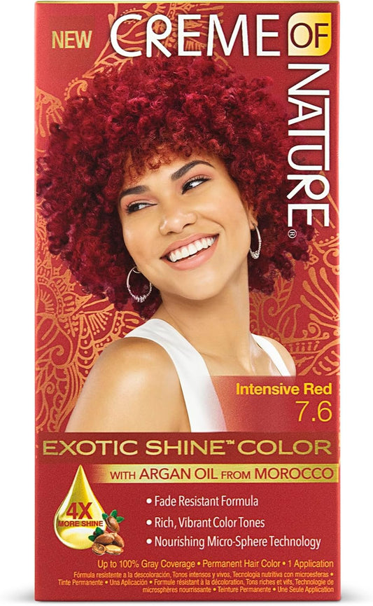 Creme of Nature Argan Womens Gel Hair Colour 7.6 Intensive Red