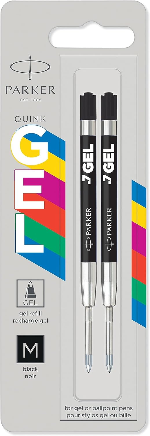 Parker Jotter Gel Pen Refills 2PK BLK