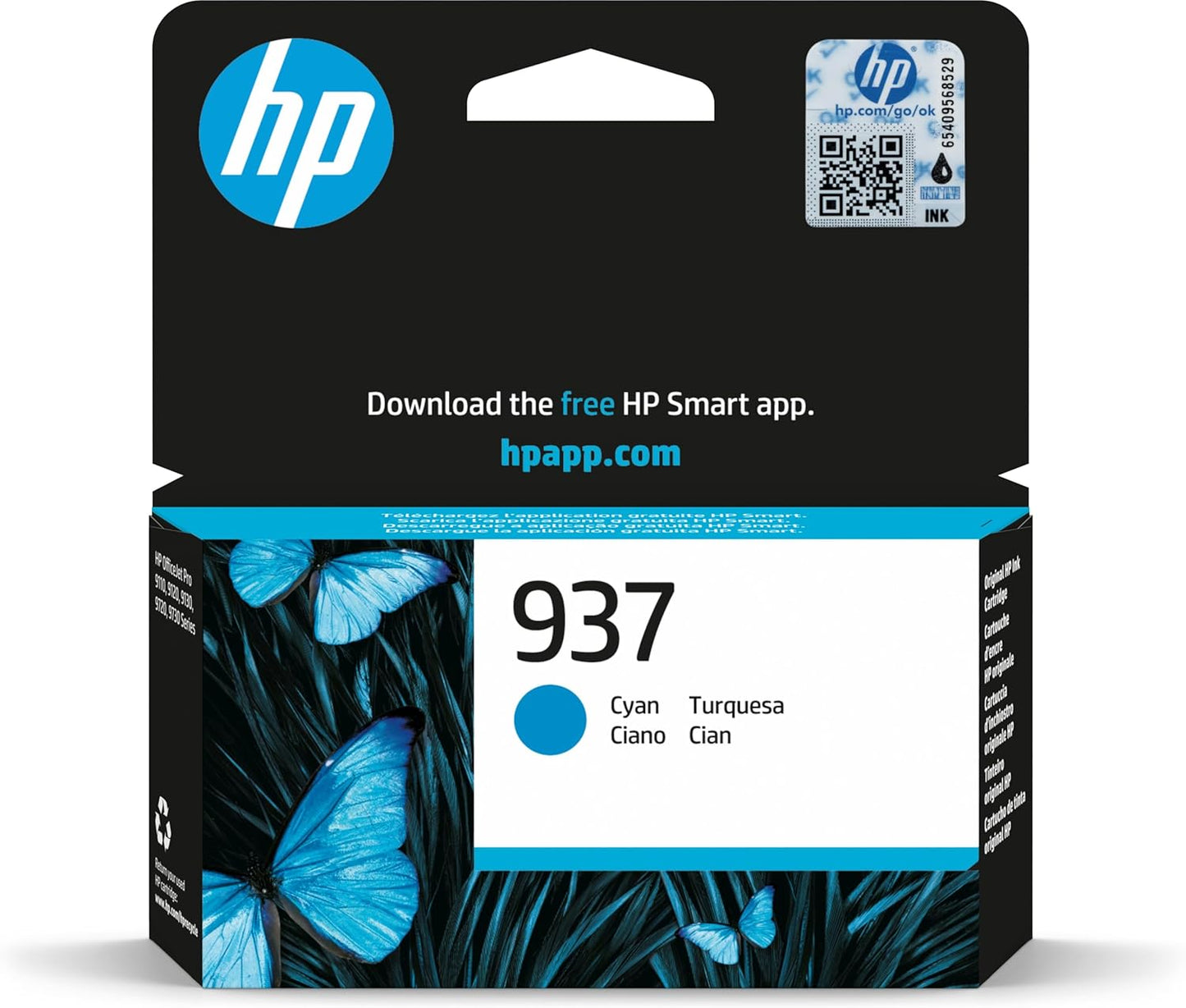 HP 937 Cyan Original Printer Cartridge