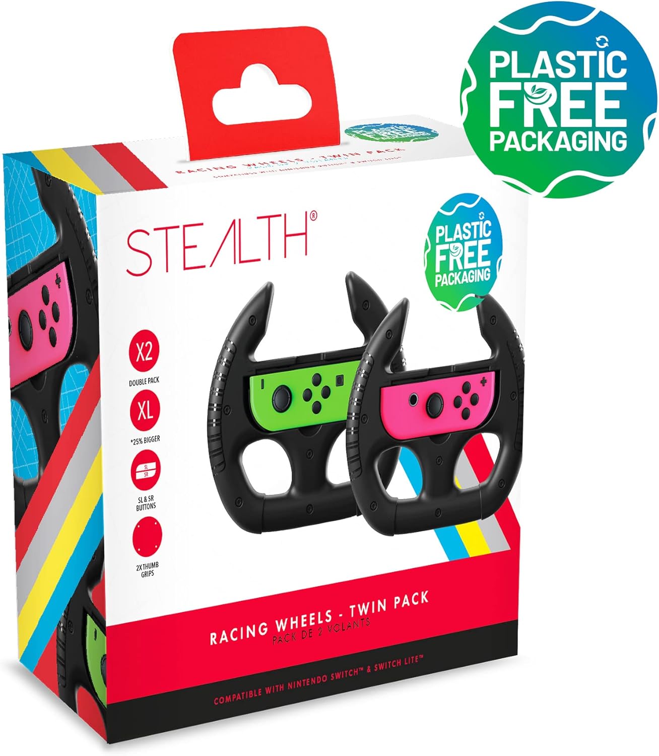 STEALTH Racing Wheels Compatible with Nintendo Switch Joy-Con Controllers