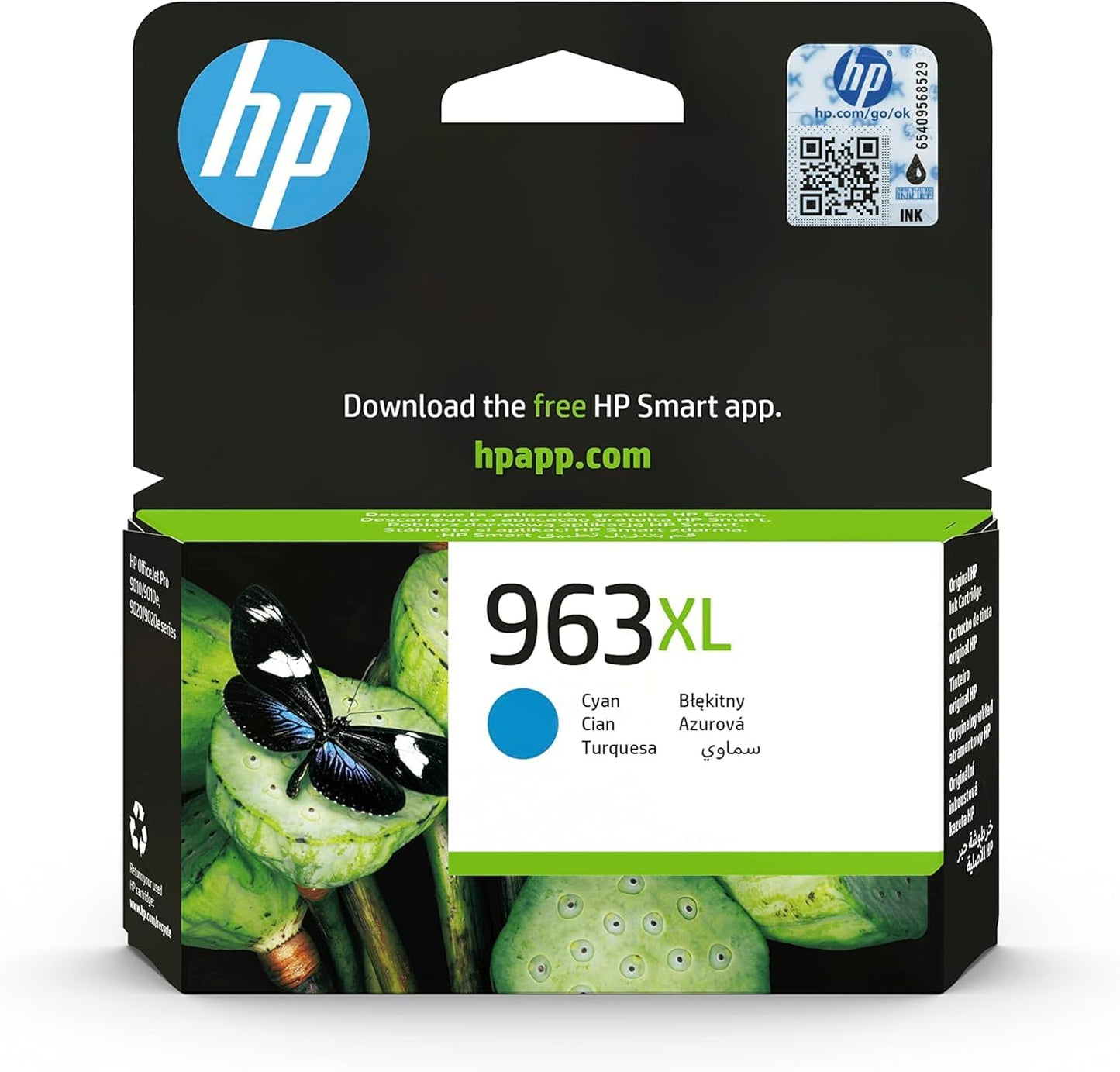 HP 963XL High Yield Original Ink Cartridge, Cyan, Single Pack