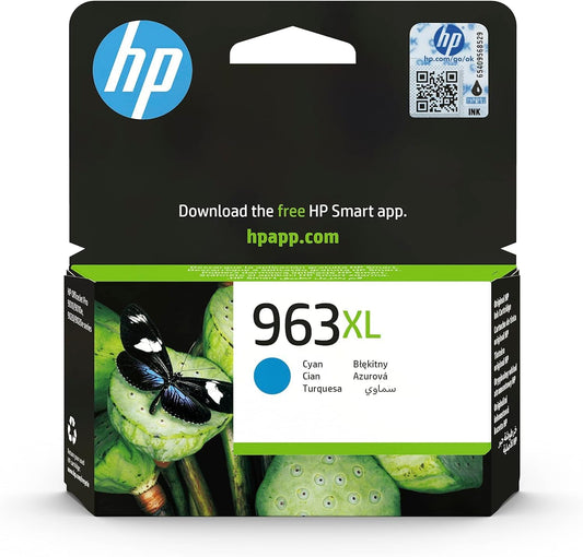 HP 963XL High Yield Original Ink Cartridge, Cyan, Single Pack