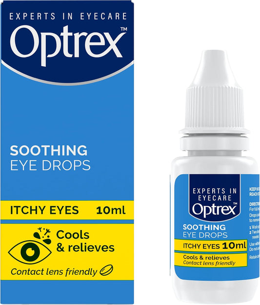 Optrex Soothing Eye Drops, Itchy Eyes, Cools and relieves, 10ml