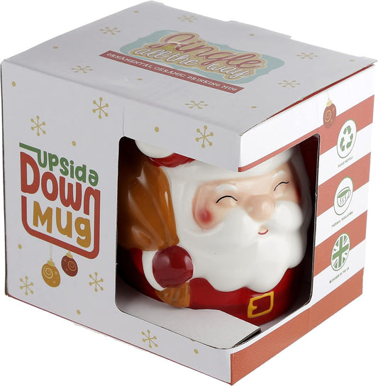 Santa 500ML Upside Down Ceramic Shaped Mug