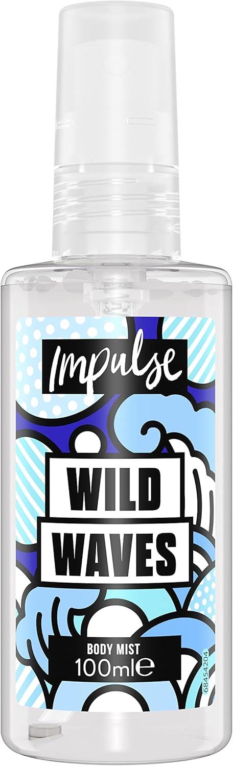Impulse Wild Waves made with 100% PCR plastic Body Mist 100ml
