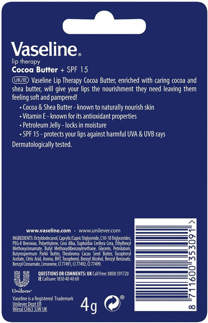 Vaseline Lip Therapy Cocoa Butter 4g Stick
