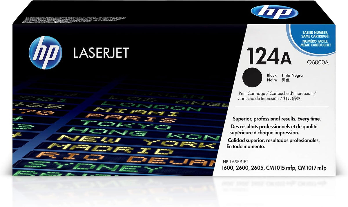 HP Q6000A 124A Original LaserJet Toner Cartridge, Black, Single Pack