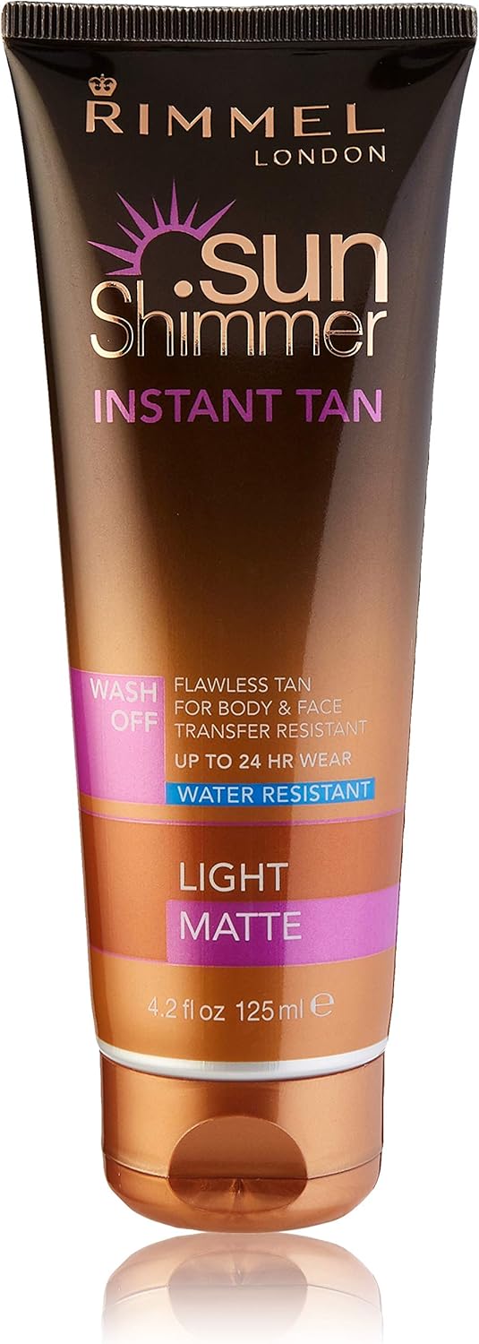 Rimmel Sunshimmer Water Resistant Instant Tan Wash Off Matte - Light