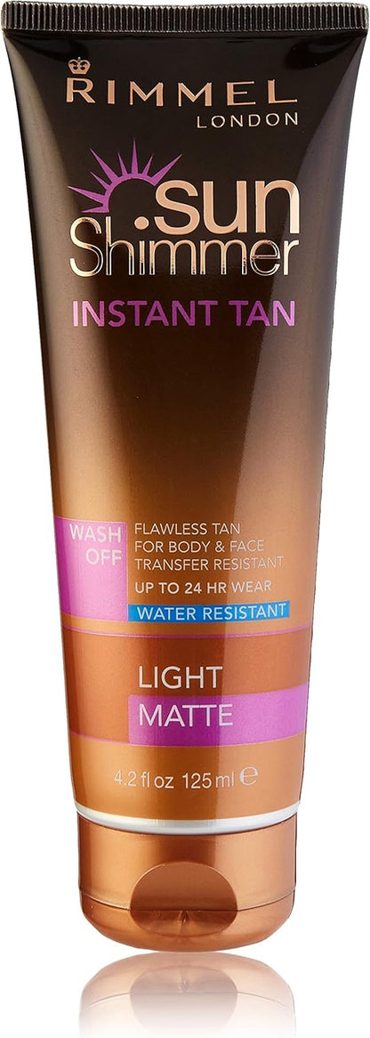 Rimmel Sunshimmer Water Resistant Instant Tan Wash Off Matte - Light