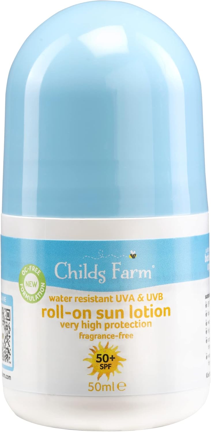 Childs Farm Kids And Baby Sun Lotion Roll-On SPF 50plus Water Resistant UVA And UVB