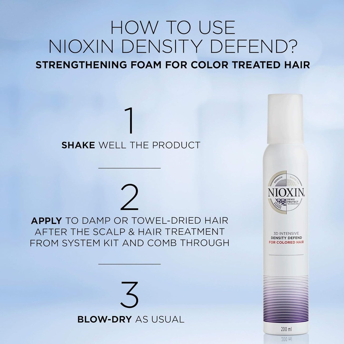Nioxin Hair Strengthening Foam 3D Intensive 200ml