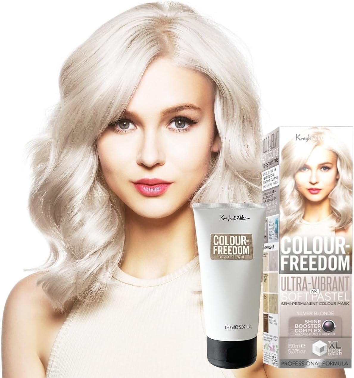 Knight & Wilson Colour-Freedom 150ml Silver Blonde Semi-Permanent Hair Colour