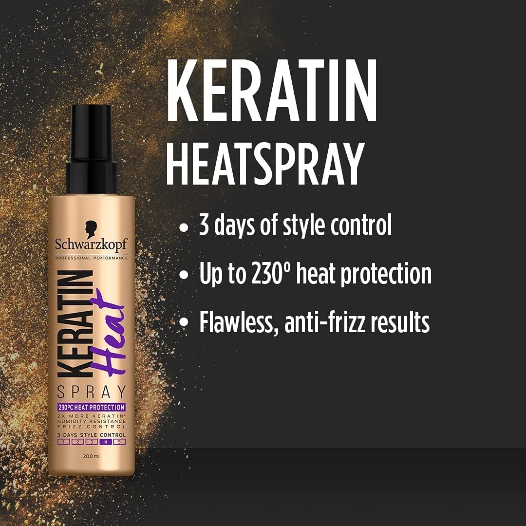 Schwarzkopf Styling Keratin Heat Protection Hair Spray 200ml