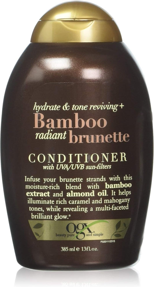 OGX Hydrate & Tone Reviving + Bamboo Radiant Brunette Conditioner, 385 ml