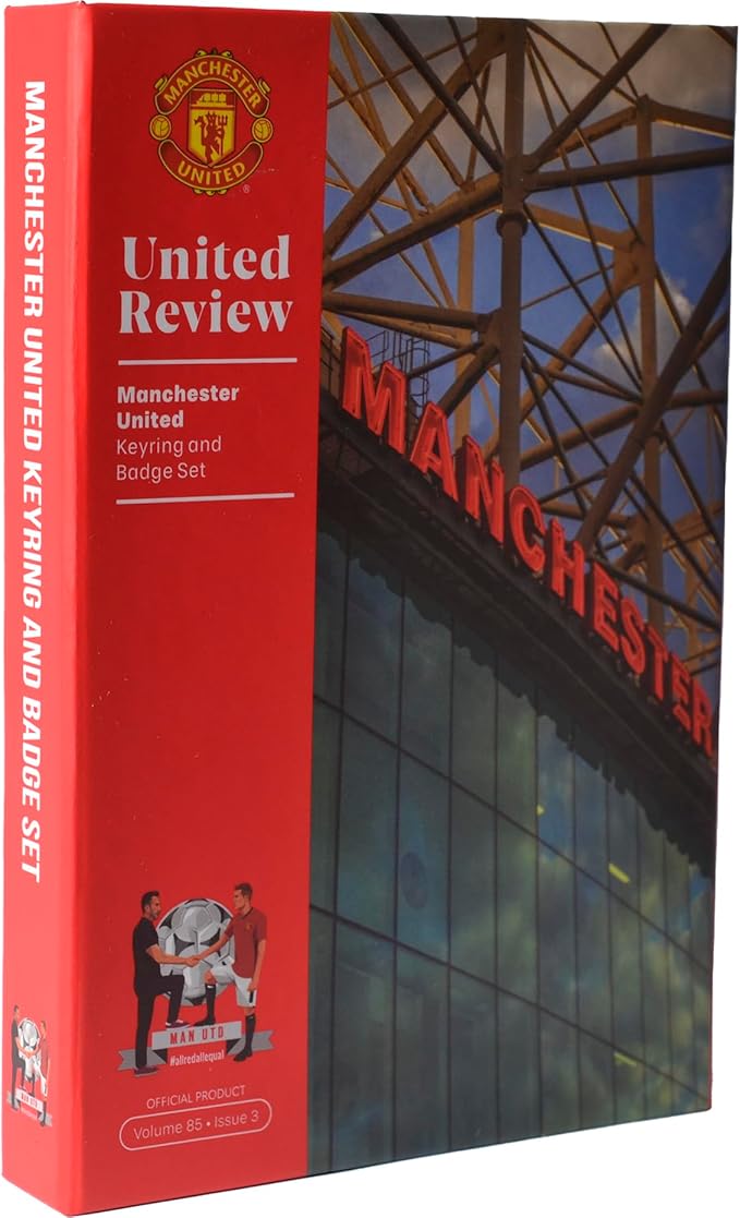 Manchester United Boxed Keyring & Badge Set