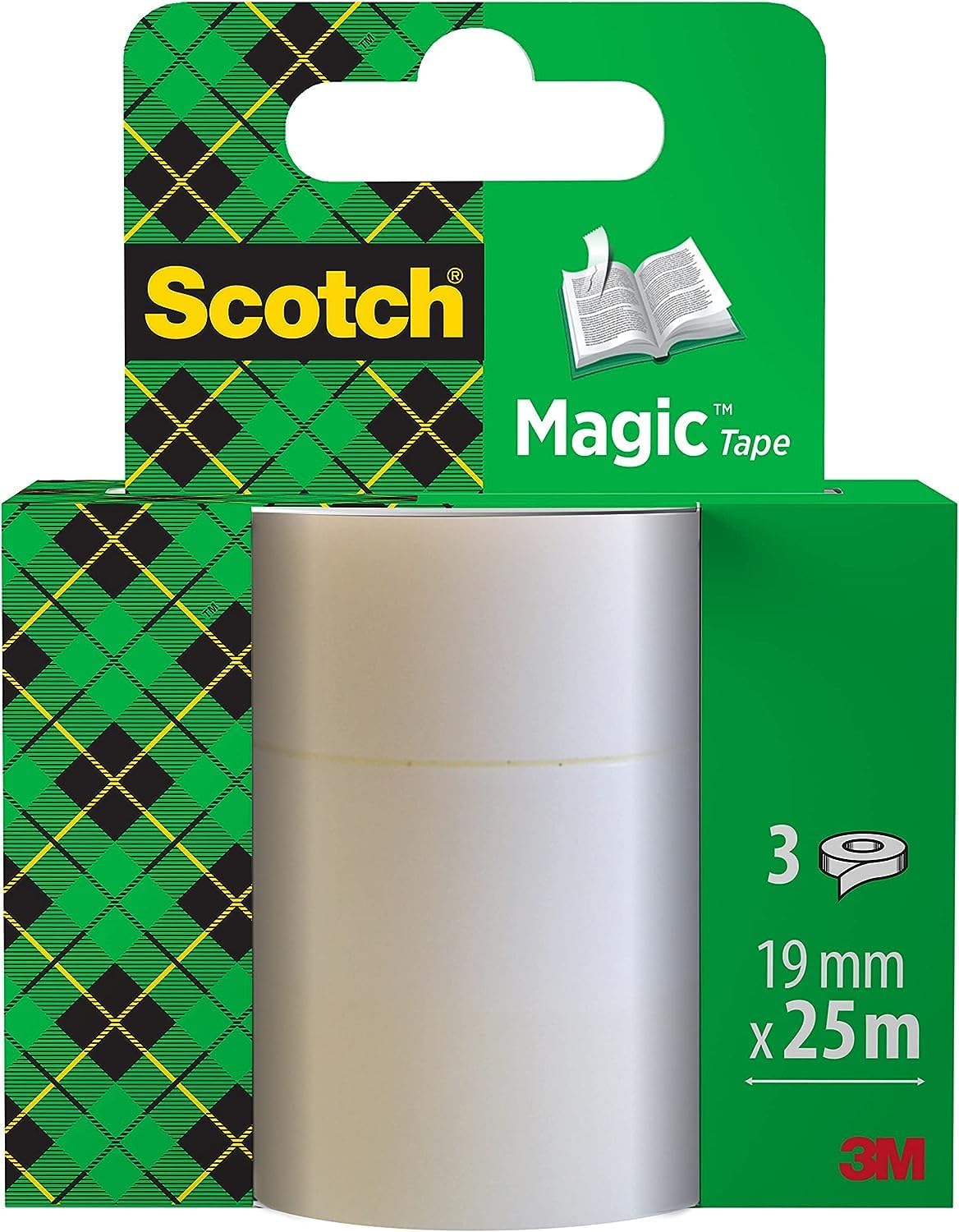 Scotch Magic Invisible Tape - 3 Refill Rolls, 19mmx25m