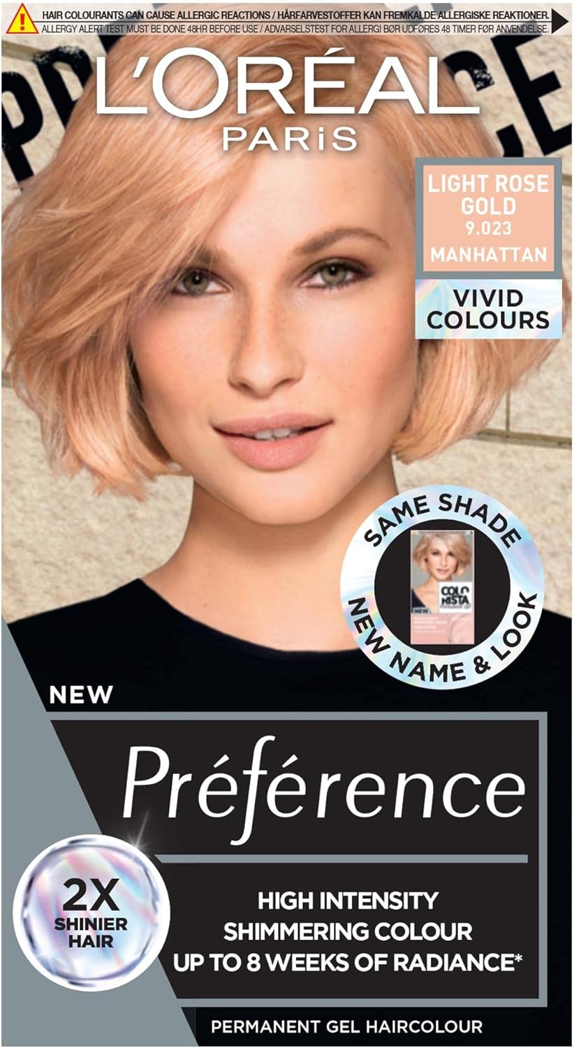 L'Oréal Paris Permanent Hair Colour Preference Vivids (Colorista) Light Rose Gold 9.23