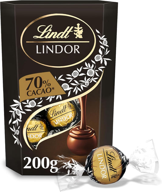 Lindt Lindor Extra Dark Chocolate Truffles Box 200g