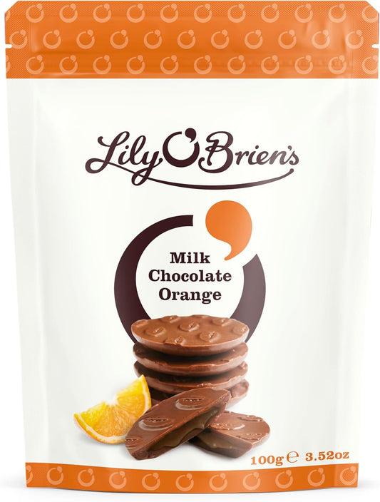 Lily O'Brien's Milk Chocolate Orange Share bag 100g