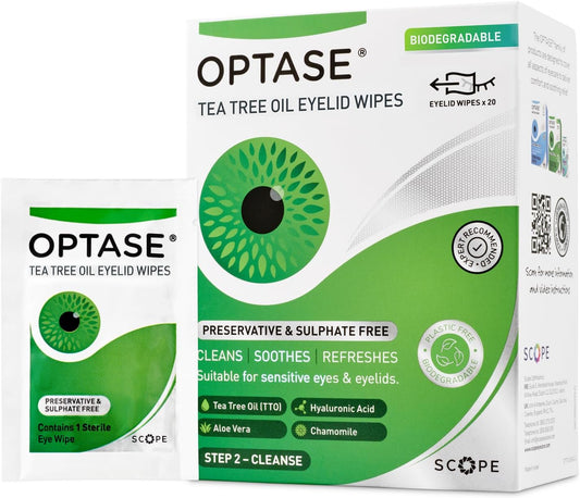 Optase Tea Tree Oil Eyelid Cleansing Wipes