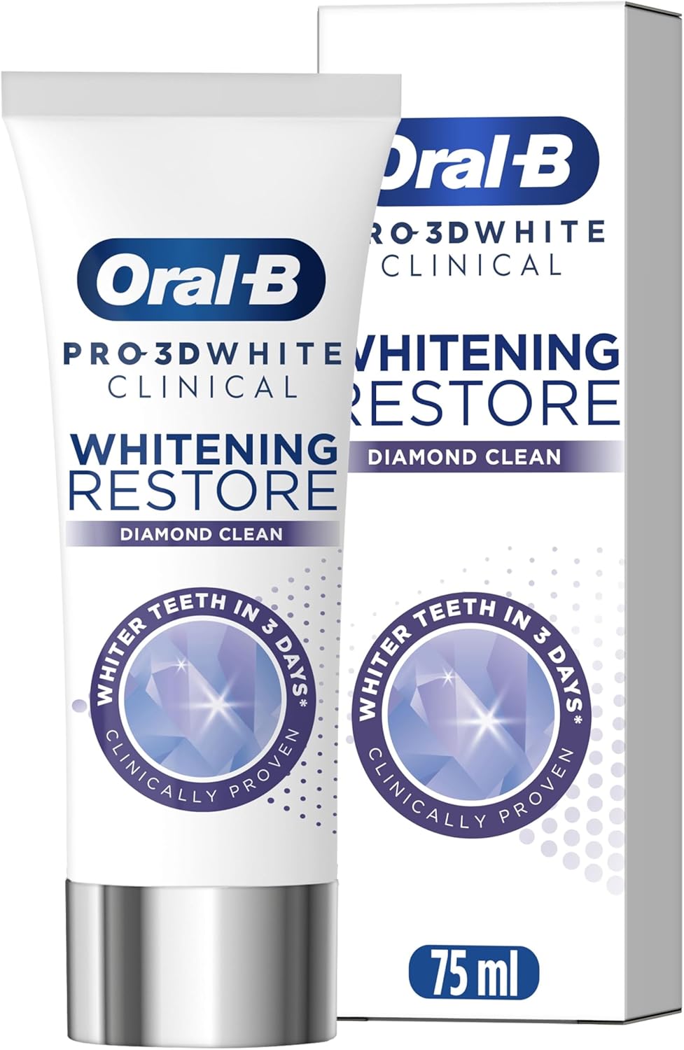 Oral-B 3D White Clinical Diamond Clean Toothpaste 75ml
