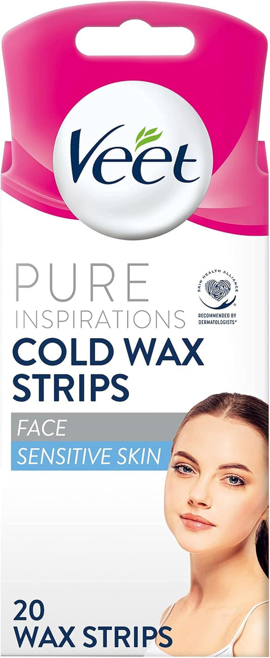 Veet Pure Cold Wax Strips Face 20SX12
