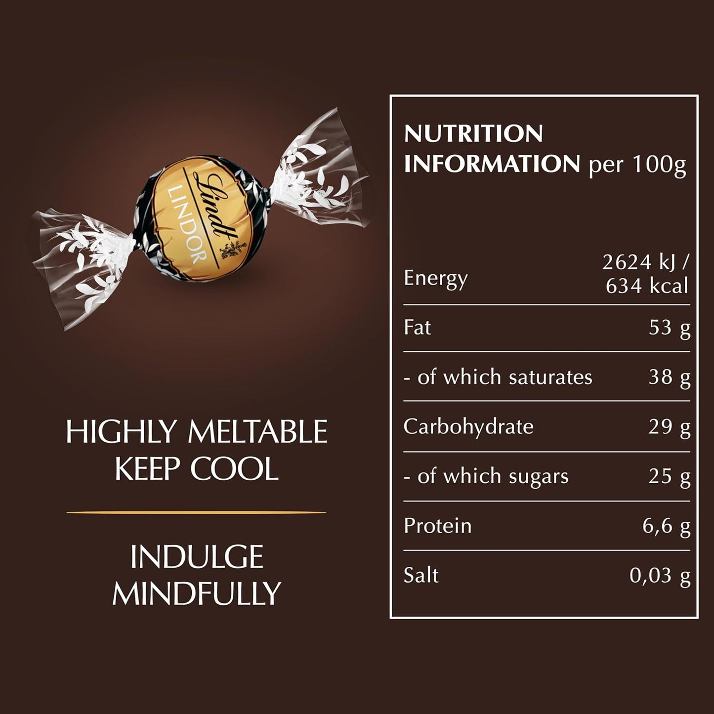 Lindt Lindor Extra Dark Chocolate Truffles Box 200g