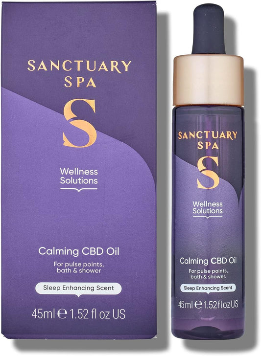 Sanctuary Spa Oil, Calming Multipurpose Oil For Pulse Points, Bath and Shower, Vegan and Cruelty Free, 45 ml