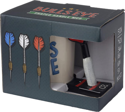 Darts Ceramic Shaped Handle Tea Coffee Mug