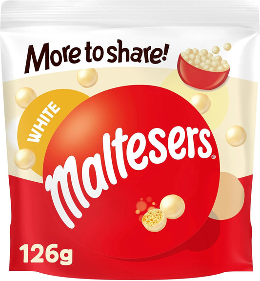 White Maltesers Chocolate & Honeycomb 126g Share Bag
