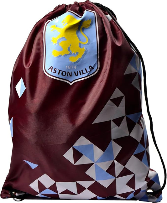 Aston Villa Particle Design Drawstring Gym Bag
