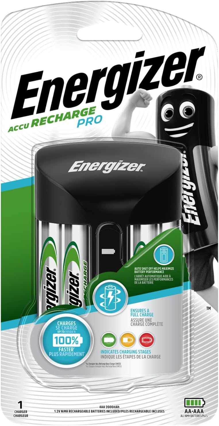 Energizer Recharge Pro - Battery Charger for AA & AAA Batteries