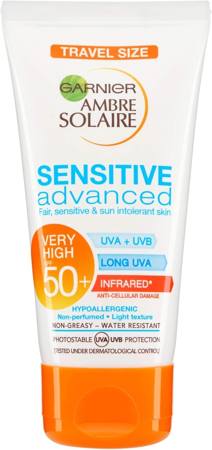 Garnier Ambre Solaire Mini Sensitive Hypoallergenic Sun Protection Cream SPF50+ 50 ml