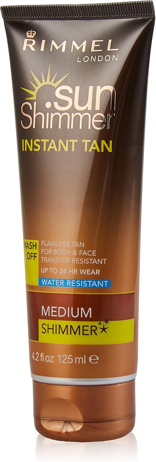 Rimmel Sunshimmer Water Resistant Instant Tan Wash Off Shimmer - Medium