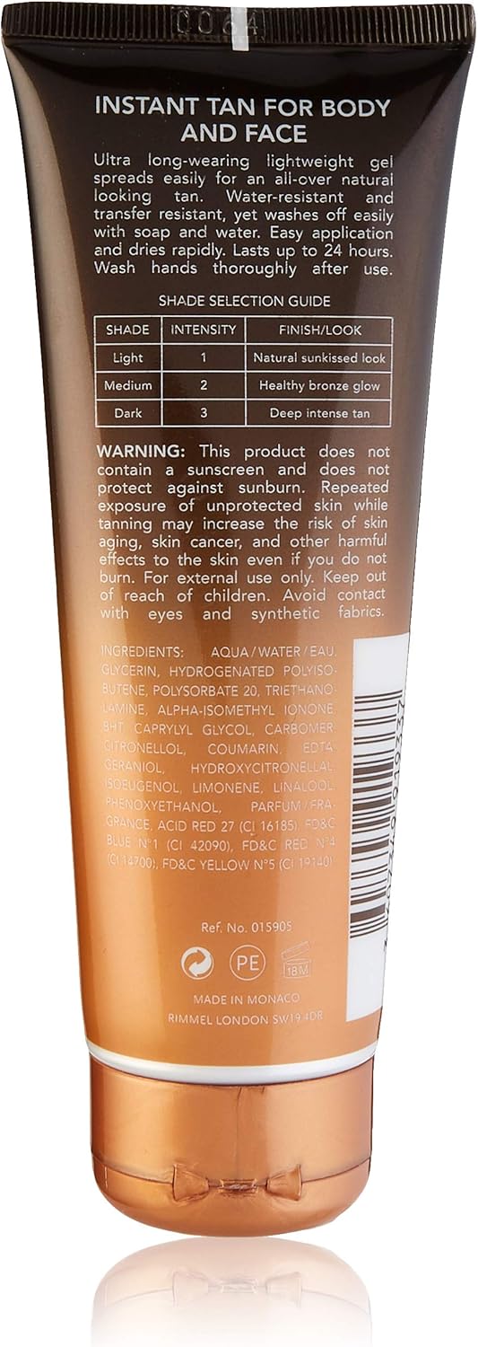 Rimmel Sunshimmer Water Resistant Instant Tan Wash Off Matte - Light