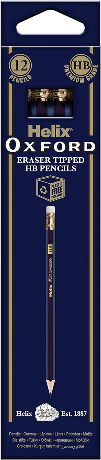 Helix Oxford HB Grade Drawing/Writing Pencils - Pack of 12