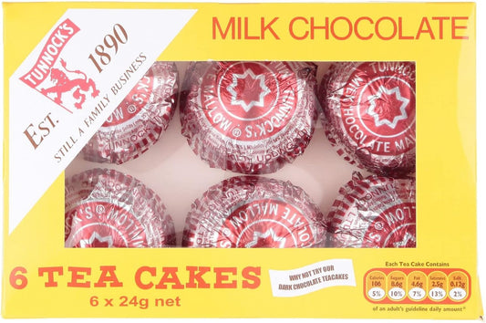 Tunnock's Milk Chocolate Tea Cakes, 6 x 24g