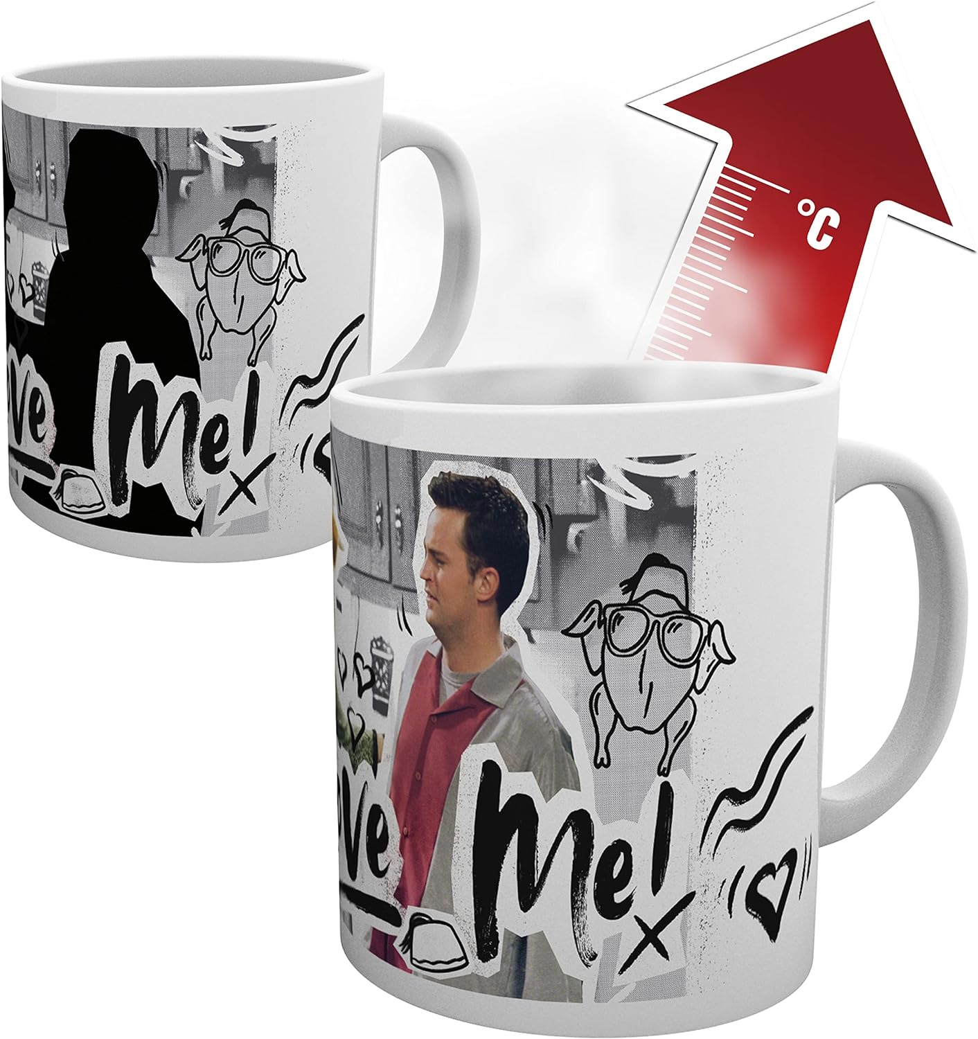 Friends You Love Me Heat Change Mug