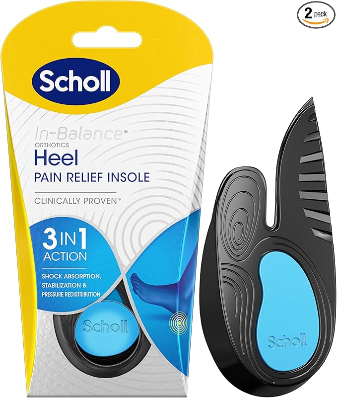 Scholl In-Balance Orthotics Heel & Ankle Insoles for Men/Women SIZE SMALL