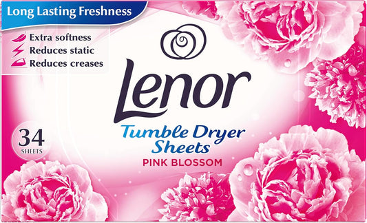 Lenor Tumble Dryer Sheets Sparkling - Pack of 34