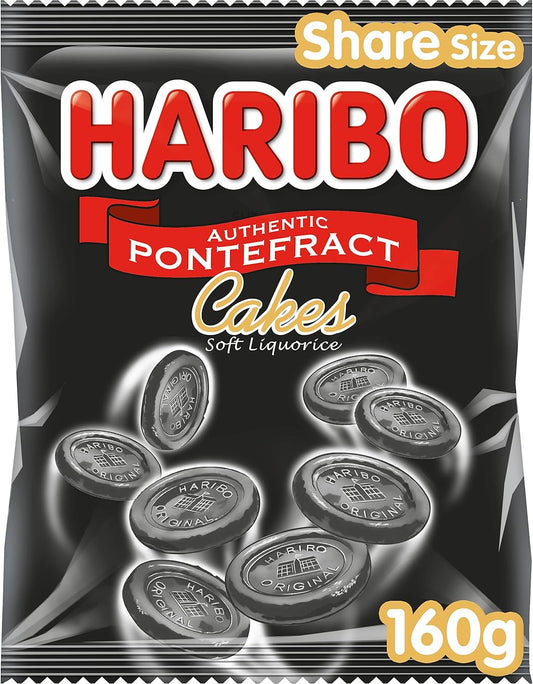 Haribo Liquorice Pontefract Cake 160g