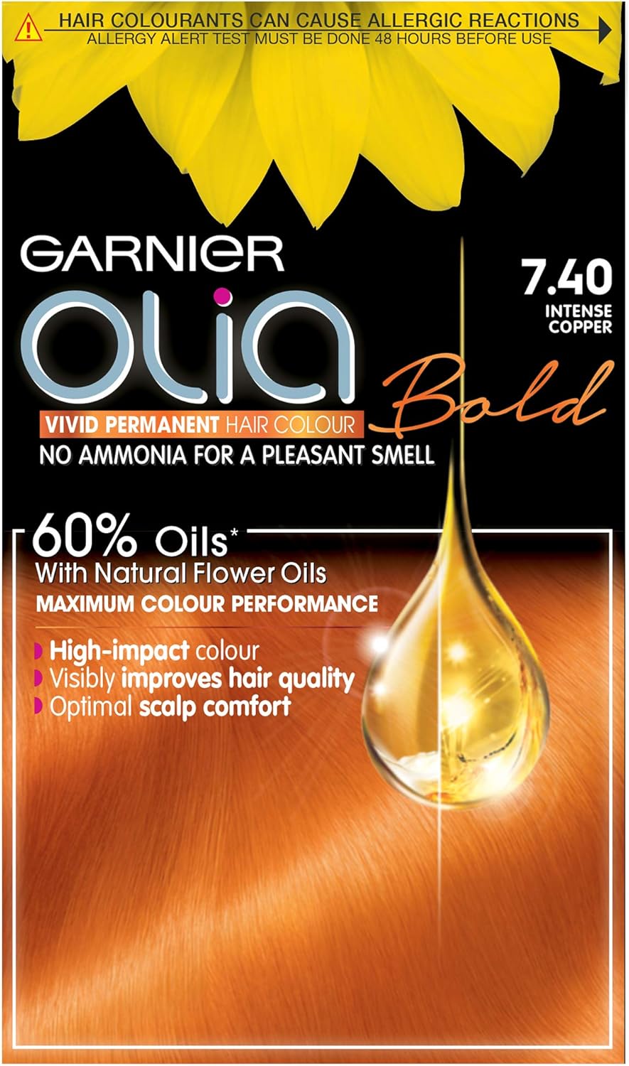Garnier Olia Permanent Hair Dye Colour: 7.40 Intense Copper