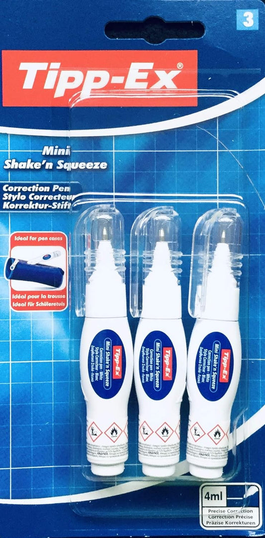Tip-Ex Mini Shake and Squeeze Correction Pens 4ml