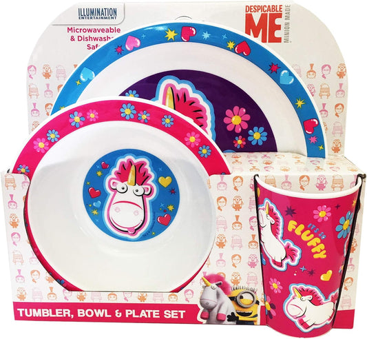 Despicable Me 'Fluffy' 3 Piece Child's Tableware Set