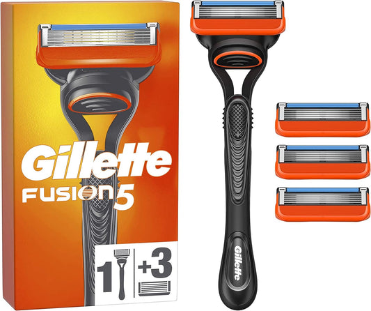 Gillette Fusion5 Men's Razor +, 3 Razor Blade Refills with Precision Trimmer, 5 Anti-Friction Razor Blades