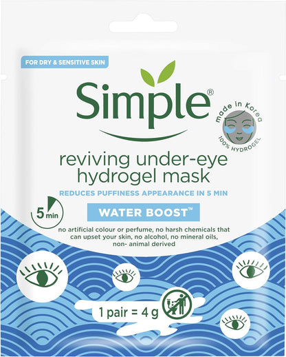Simple Water Boost Reviving Hydrogel Under Eye Mask 1 pair