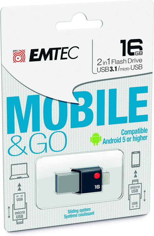 Emtec 16 GB Mobile and Go T200 USB 3.0 Flash Drive