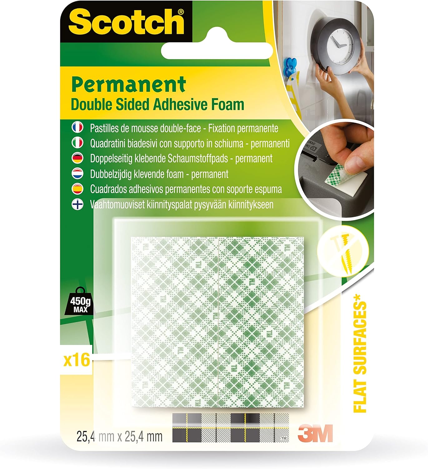 Scotch 25.4 x 25.4 MM Double Sided Foam Squares